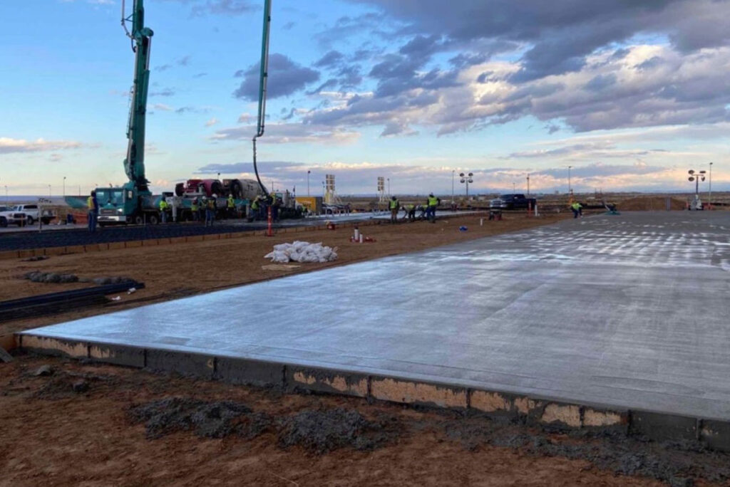 Pouring the T-Facility foundation