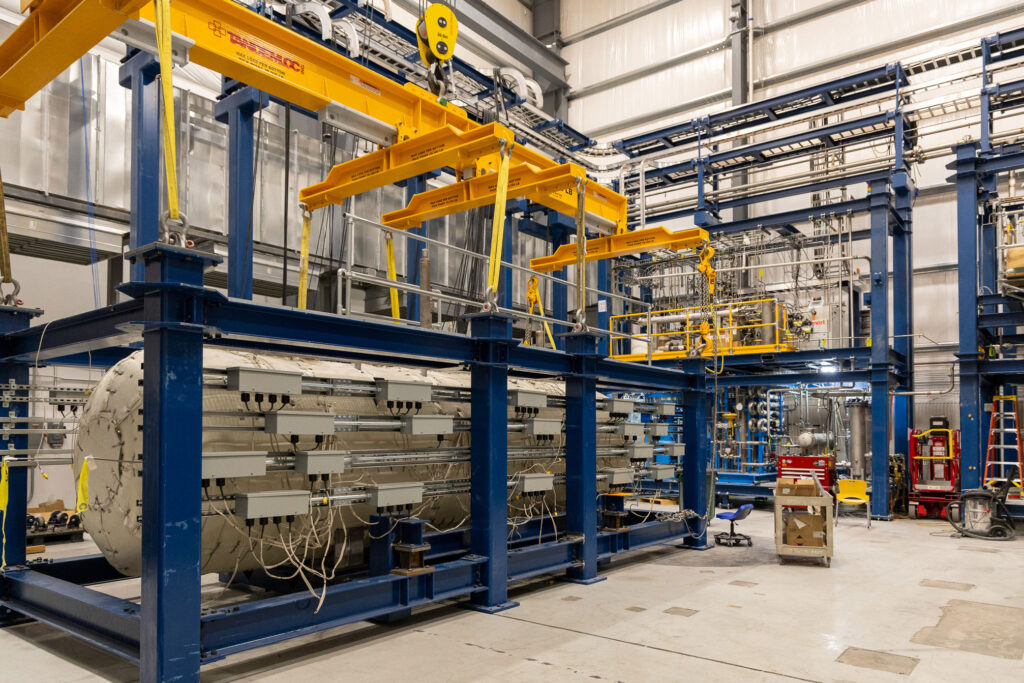 The Inventory Management System modular skid inside the Engineering Test Unit enclosure